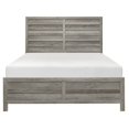 thumbnail image 3 of Gray Finish Bedroom Furniture 3pc Set Full Size Bed and Two Nightstand Rustic Style Panel Bed, 3 of 6