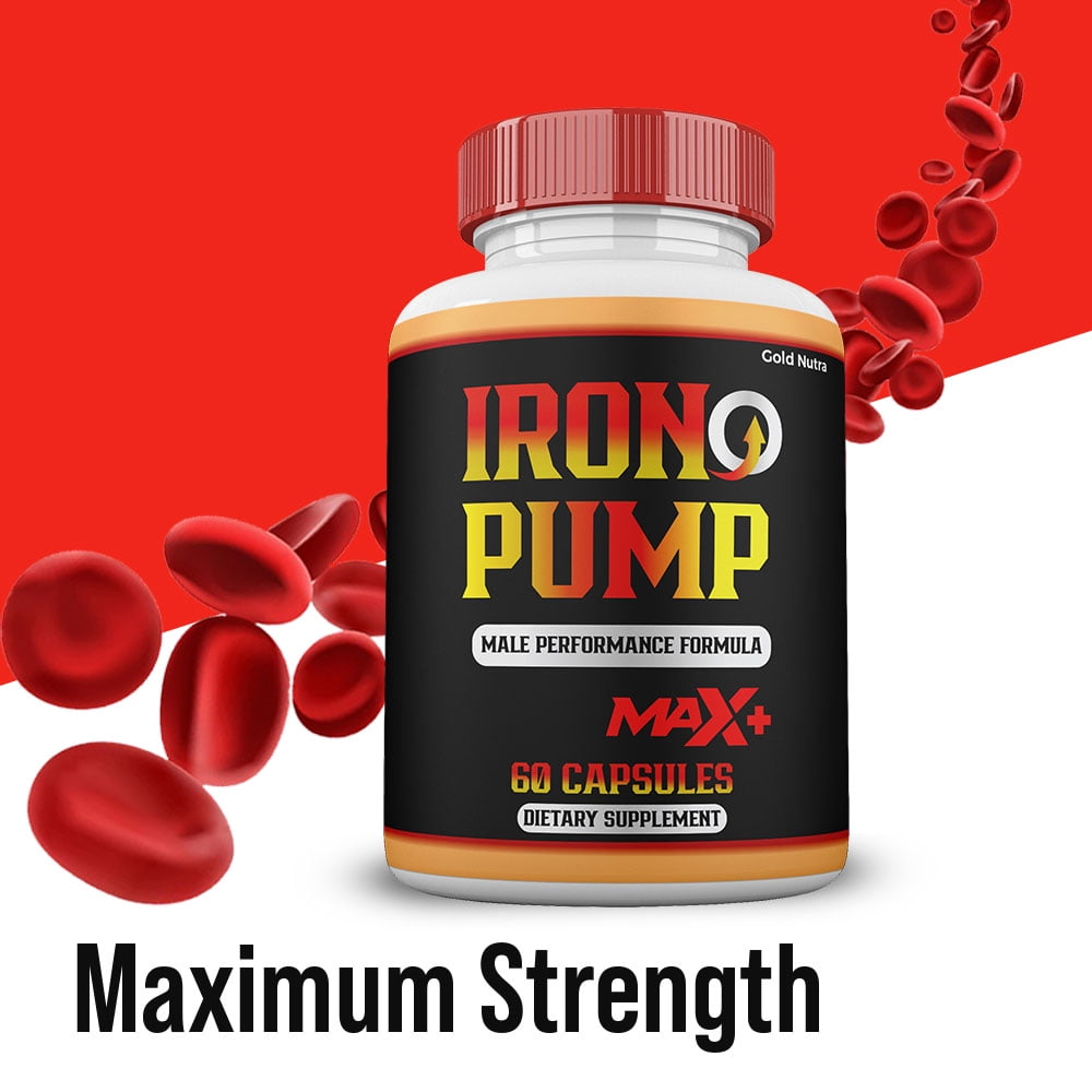 (10 Pack) Iron Pump Max + Capsules for Men, Iron Pump Max+ ed Capsules, Maximum Strength for Male Health, 10 Month Supply for Men