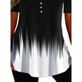 thumbnail image 4 of DYMADE Women Basic Workwear Button Collar Summer Short Sleeve T-Shirts, 4 of 4