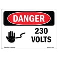 thumbnail image 1 of SignMission OS-DS-A-1218-L-1009 12 x 18 Po Signe de Danger OSHA - 230V, 1 of 1