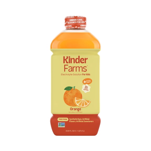 KinderLyte Electrolyte Drink for Kids & Adults, Orange, 1 Liter