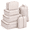 Beige-6 Set, variant on 8 Set Packing Cubes Luggorganizers For Travel Accessories-aqua Color