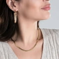 thumbnail image 5 of Turandoss Dainty Thick Snake Choker Necklace 14K Gold Plated Paperclip Flat Herringbone Snake Chain Choker Chain for Women 4mm Snake Chain Jewelry Mothers Day Birthday Gifts, 5 of 6
