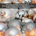 thumbnail image 4 of Luxtrada 72pcs(30mm)(1.6inch) Plastic Christmas Ball Ornaments Decorative Xmas Balls Baubles Set, Christmas Balls Shatterproof for Holiday Wedding Christmas Decor (Silver), 4 of 10