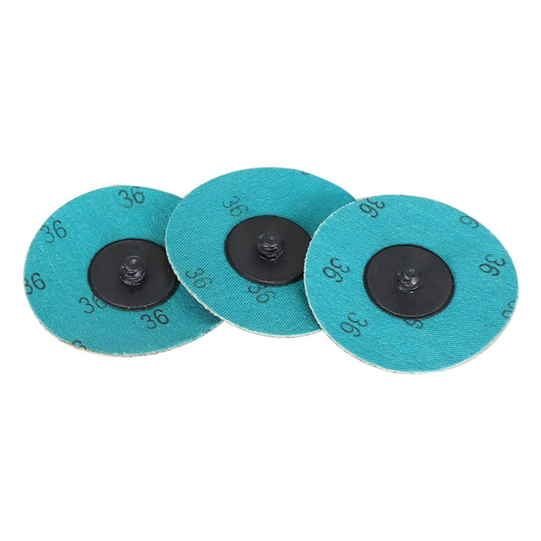ALL-CARB 25Pcs Inch 36 Grit Roll Lock Sanding Disc, Aluminum