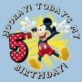 thumbnail image 2 of Boy's Mickey & Friends Hooray It's My 5th Birthday  Graphic Tee Light Blue Large, 2 of 4