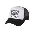 thumbnail image 3 of KING & QUEEN Matching Couple Hats Set for Valentine's Day His & Hers Mesh Caps KING black/white OS / QUEEN red/white OS, 3 of 5