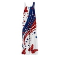 thumbnail image 2 of MEZZALL Kids Girls Casual Loose Fit Sleeveless Long Romper Square Collar With Pockets Patriotic Print Jumpsuit For Play And Holiday Jumpsuits 1776-2026 Holiday One-Pieces, 2 of 4