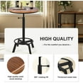 thumbnail image 4 of LOKKHAN Adjustable Swivel Bar Table 30"-35.4" Round Wood Tabletop 23.6" Dia, Rustic Industrial Kitchen Dining Living Party Office Coffee Bistro Breakfast Pub Table,Space-Saving, 4 of 9