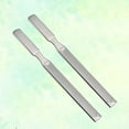 thumbnail image 2 of EeaseMX 2 limas de uñas profesionales de acero inoxidable de metal, pulidoras de doble cara, herramientas de manicura, tiras de pulido (plateadas), 2 of 7