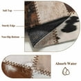 thumbnail image 6 of Round Rugs 4Ft, Brown Beige Round Area Rug Washable Indoor Throw Carpet, Vintage Art Plaid Farmhouse Checkered Soft Non Slip Circle Rug for Kitchen Nursery Room Home Decor Aesthetic, 6 of 8