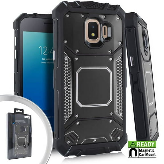 GSA Screw Metal Jacket Case for Samsung Galaxy J2/J2 Core - Black