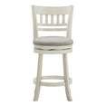 thumbnail image 7 of Weston Home Shapel Lattice Back 24"H Swivel Counter Height Stool, Antique White Finish, Grey Linen, 7 of 7