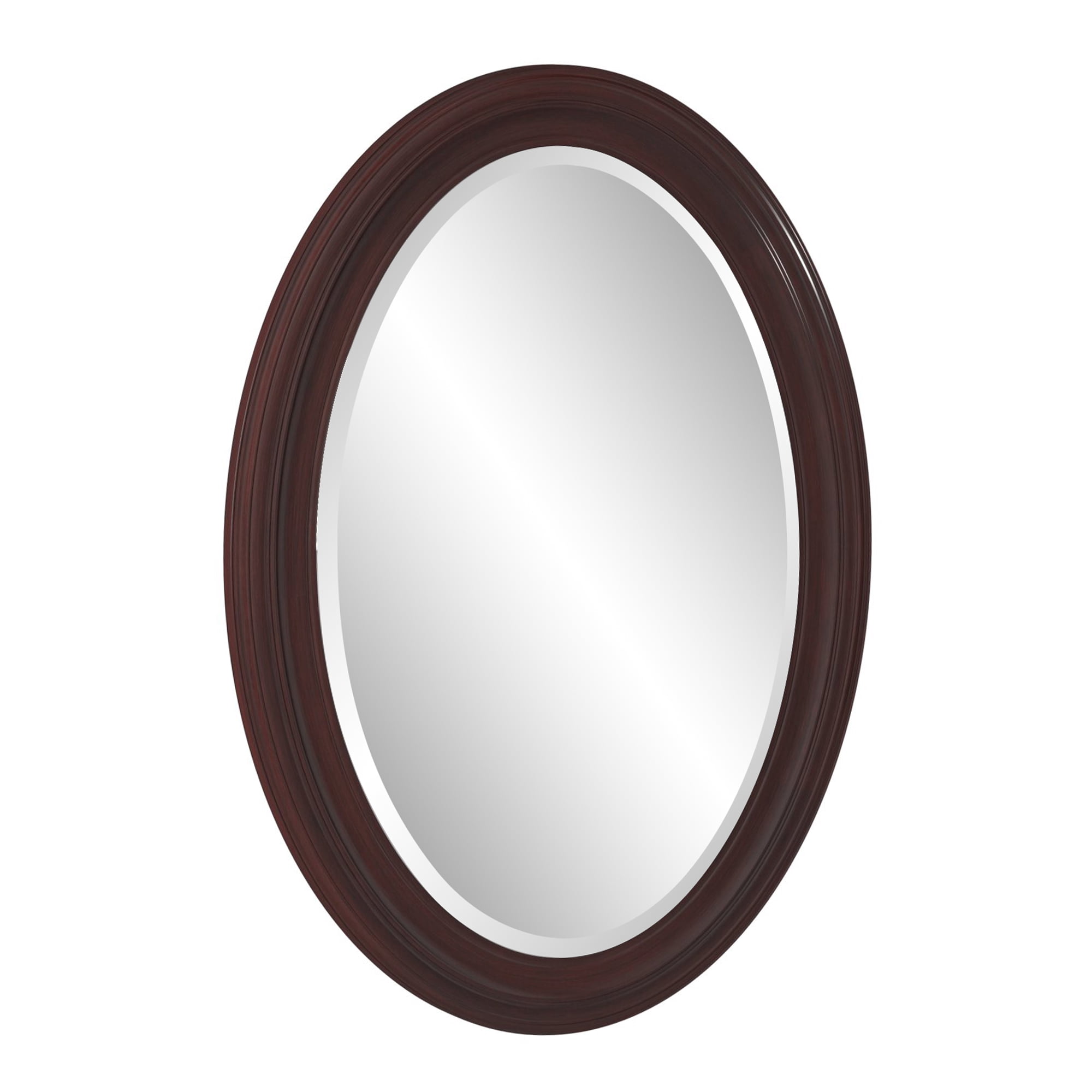 Tyler Dillon Oval Chocolate Brown Wood Framed George Wall Mirror
