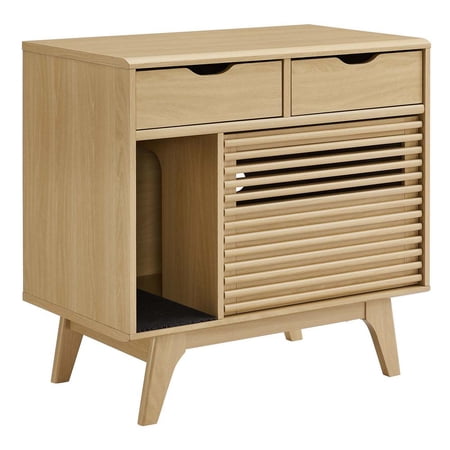 Render Cat Cabinet in Oak