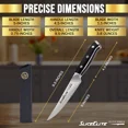 thumbnail image 4 of SliceElite Elite Series 6-Piece Steak Knife Set Non-Serrated Plain Edge 67-Layer Damascus Steel with VG10 Super Steel Core G10 Composite Handles with Blade Guards, 4 of 8