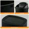 thumbnail image 3 of Uumitty 13 Gallon Plastic Swing Top Kitchen Garbage Can - Handles - 4 Pack, Black, 3 of 7