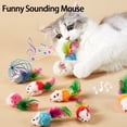 thumbnail image 3 of ziyahi Plush Exercise Cat S Body Shape With Simulated Colorful Little Mouse Toy And Attract Cats type+2, 3 of 6