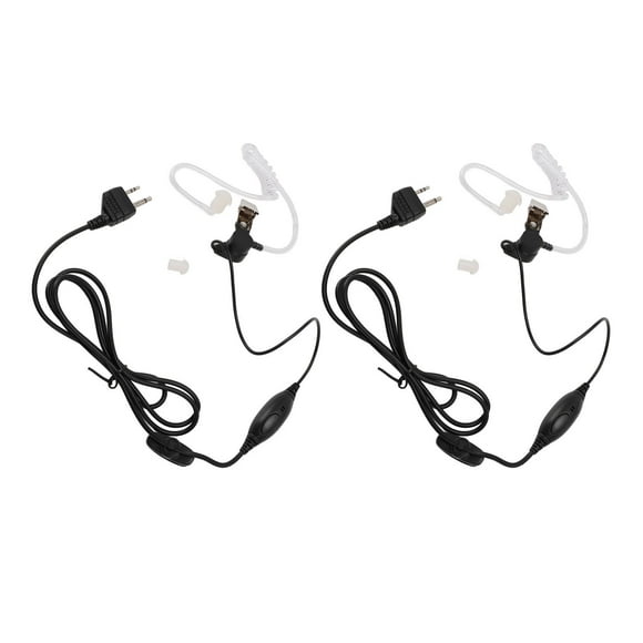 Walk Talkie Earphone, Crystal Clear Sound Easy To Connect 2Pcs 2 Way Radio Earpiece for Restaurants Hotels Sporting Events