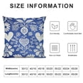 thumbnail image 6 of Acheng Birds Creative Throw Pillow Cover Seamless Folk Art Pattern Cute Danish Textured Tulip Decorative Soft Pillowcase for Sofa Office Cushion Furniture Bedroom Car Square  2 pcs White, 6 of 6