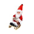 thumbnail image 1 of Muñeco de pie de Papá Noel de Navidad, muñeco colgante de esquí de trineo, adorno de árbol de Navidad, juguete de felpa, decoración de fiesta, 1 of 4