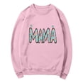 thumbnail image 5 of Sexlip Womens Long Sleeve Sweatshirt MAMA Letter Print Design Soft Fabric Relaxed Silhouette for Daily Lounge Pink L, 5 of 5