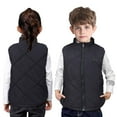 thumbnail image 5 of Kids Heated Vest 13 Heating Zones Boys Girls Lightweight Heating Puffer Coat Sleeveless, without Powerbank, 12-13 Years Black, 5 of 7