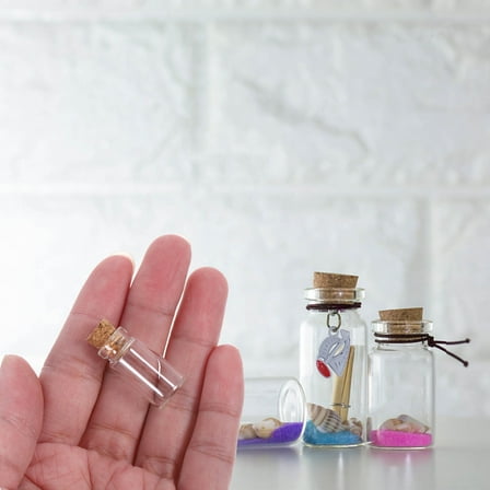 HEATSHAKING 12Pcs Mini Glass Jars with Cork for Women and Children Gifting