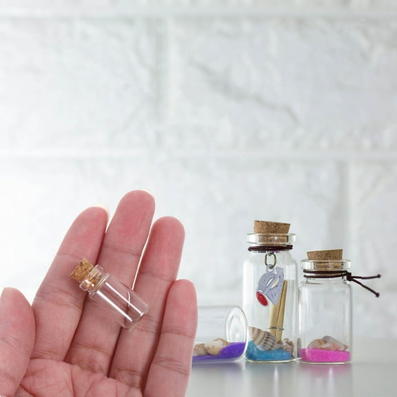 Niceauty 12Pcs Tiny Glass Jars with Wooden Corks for Versatile Decoration