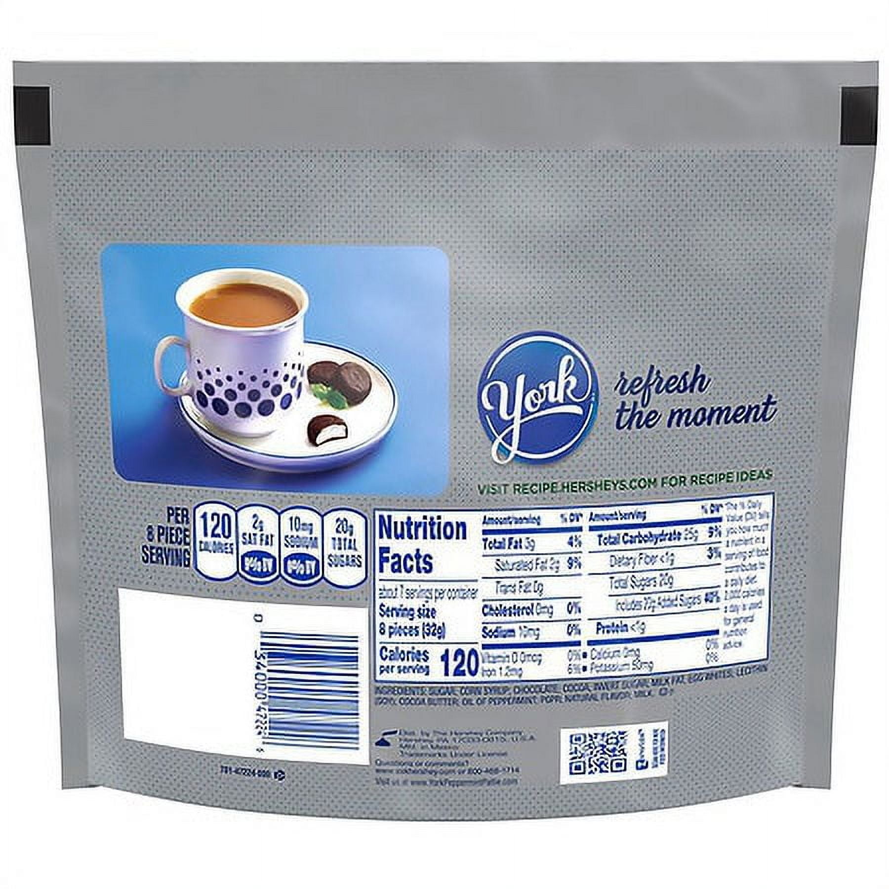 York Minis, Unwrapped Peppermint Pattie Candy Dark Chocolate 7.6oz Pack of 2