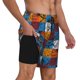 thumbnail image 2 of Balery colorful plaid Dinosaur Bañador para hombre, shorts de playa de secado rápido con entrepierna y forro de compresión-Medium, 2 of 6