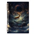 thumbnail image 2 of Deer Clouds Ring Binder Notebook Journey Note Diary College Ruled Spiral Notebook Study Loose Leaf Paper A5 60 Pages, 2 of 8