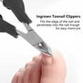 thumbnail image 3 of Ingrown Toenail Clippers, Easy Cutting Portable Toe Nail Clippers Trimmer Slip Proof Handle Ergonomic Design  For Manicure, 3 of 8