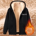 thumbnail image 2 of Bovemsi Sweatshirt for Women Fashionable And Casual Fleece Lined Thickened Warm Hooded Zip Up Hoodie, 2 of 3