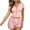 A Pink, variant on Nightgowns for Women Dqueduo Women's Stylish Casual Short Sleeve Plaid Shorts Pajama Set – V-Neck Loungewear