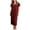 Red, variant on Bovxnpu Womens Nightgown Sleepshirt Pajama Dress Lace Ribbed Nightgown for Women Casual Elegant Home Sleepwear