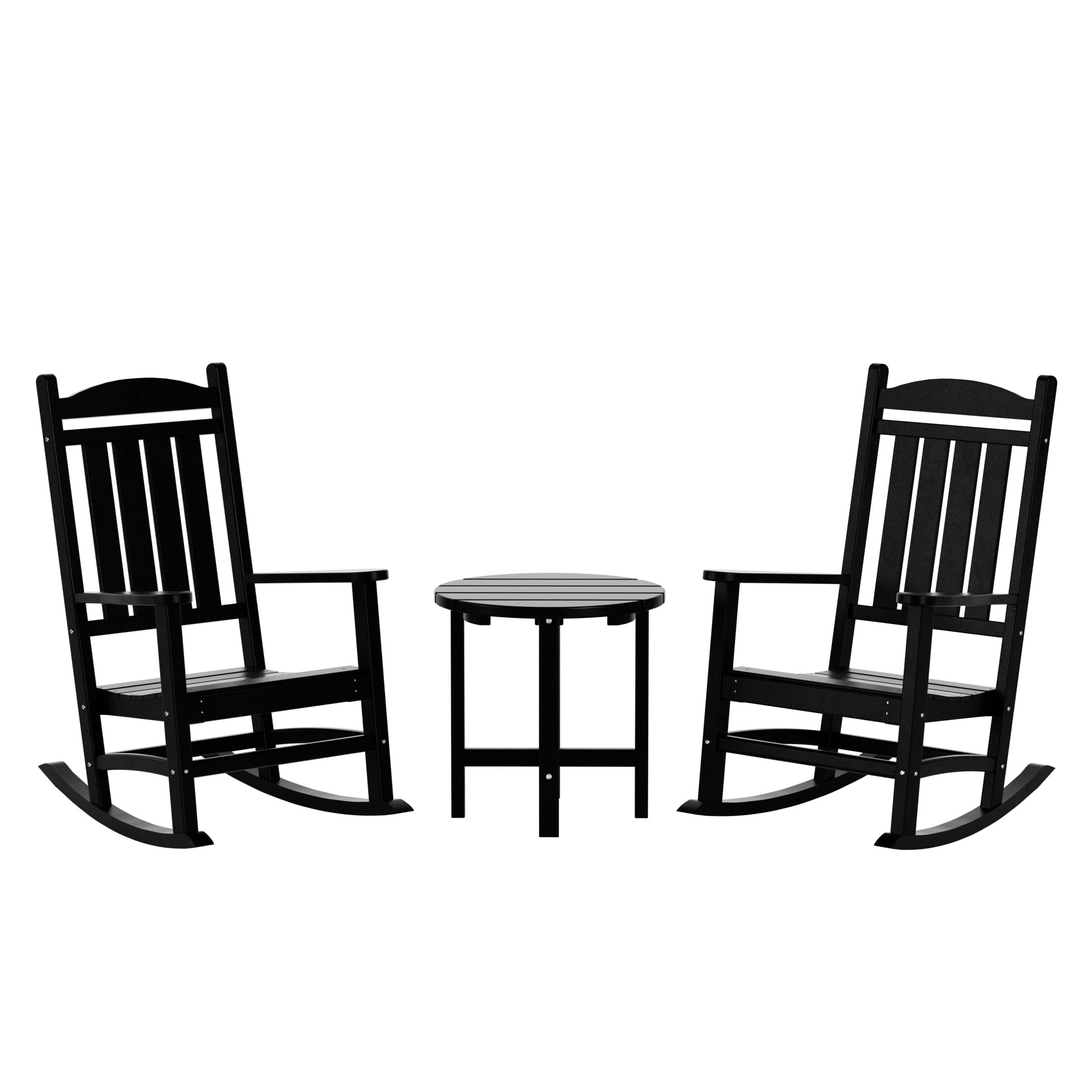 WestinTrends Malibu Classic 3 Piece Outdoor Rocking Chairs Set, All