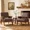 Brown, variant on HASLE Accent Chair, Mid-Century Modern Armchair with Thick Cushion, Velvet Upholstery, Solid Wood Arms & Legs, Living Room Bedroom, Beige