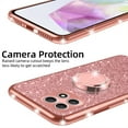 thumbnail image 5 of nancheng for T-Mobile Revvl 7 5G Case, for T-Mobile T Phone 2 5G Phone Case Women Cute Soft Silicone Glitter Cover with Ring Kickstand Shockproof Protective Case - Rose Gold, 5 of 7
