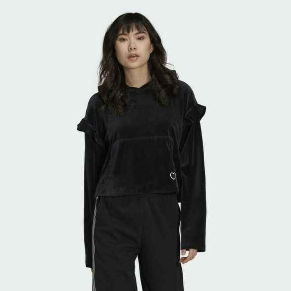 Adidas Originals GN3050 Women's Black Cotton Blend Activewear Hoodie AC138 (S)