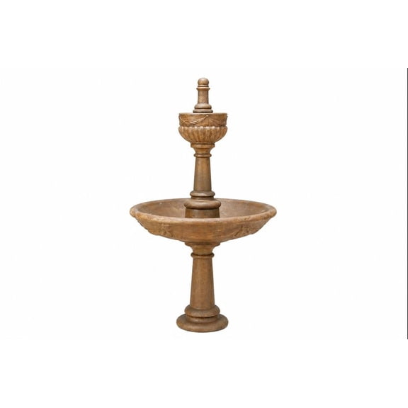 Solid Rock Stoneworks 2 Tier Ribbon Fountain - 79" Tall - Espresso