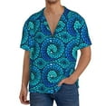 thumbnail image 3 of Vsdgher Snake Print Men's Wrinkle Free Untucked Cuban Shirt Business Casual Button Down Shirts Short Sleeve Shirt, 3 of 7