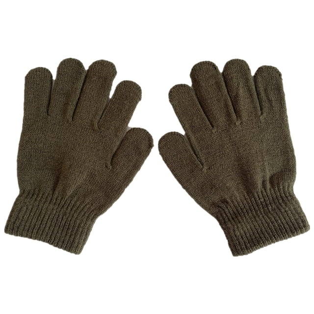 Minnieouse 1 par de guantes para niños, calentador de manos para exteriores de estilo sencillo, cubiertas para calentar manos para niños y niñas, guante guantes y mitones Ejercito verde Minnieouse AP009862-13