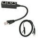 thumbnail image 1 of Cable adaptador Ethernet RJ45, función de extensión, adaptador divisor de conexión excelente de 1 a 3 puertos con Cable de 1m para el hogar, 1 of 5