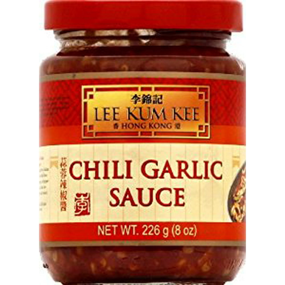 NineChef Bundle Lee Kum Kee SAUCE CHILI GARLIC 8 OZ + 1 NineChef Brand ChopStick