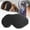 black, variant on 3D Three-Dimensional Breathable Mesh Eye Mask Integrated Nose Wing Light Blocking Nap 0 Pressure Rebound Memory Foam Sleep Eye Protection Mask