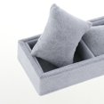 thumbnail image 4 of Vitrina de 3 compartimentos para guardar pulseras, relojes y joyas, color gris, como se describe, 4 of 8