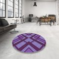 thumbnail image 3 of Ahgly Company Indoor Rectangle Patterned Purple Novelty Area Rugs, 4' x 6', 3 of 6