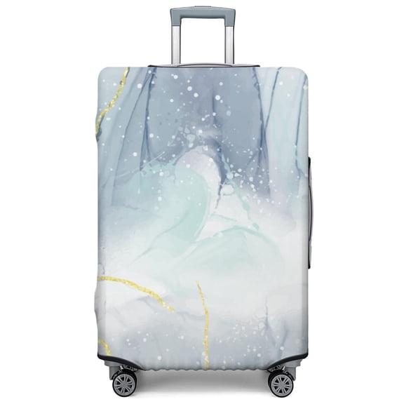 Stretch Luggage Cover XL(29-32in)– Elastic Travel Suitcase Protector with Handle Openings & Bottom Closure, Washable Polyester Spandex Suitcases Cover, Abstract Marble Print