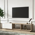 thumbnail image 2 of MinimaDecor Lepando 71 in TV Stand for TVs up to 70", Wood, White and Oak Finish, 2 of 8